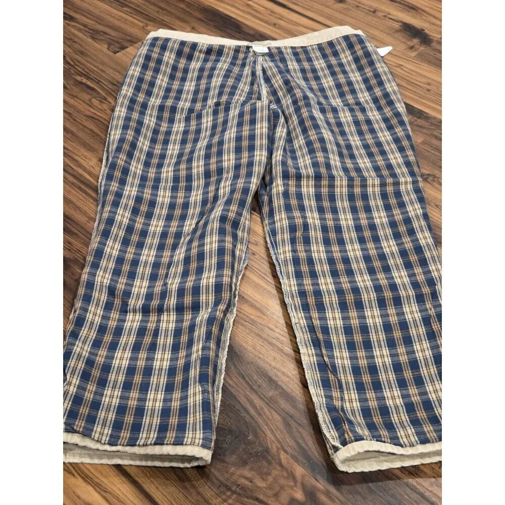 L.L.Bean Tan Flannel Lined Jeans Mens 42x29 Khaki Classic Fit Workwear Outdoor